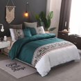 thumbnail image 1 of 3 Piece Quilt Cover Bedding Duvet Cover Set Dark Greenqueen, 1 of 5
