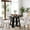Black/Beige, variant on 5 Piece Round Extendable Dining Table Set for 4, 43"-59" Black Wood Oval Expanding Kitchen Table with 4 Velvet Tufted Chairs, Space Saving Extendable Dining Room Tables with Storage Shelf