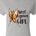 thumbnail image 4 of Inktastic West Virginia Girl Butterfly Women's T-Shirt, 4 of 5