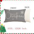 thumbnail image 3 of Christmas Pillow Covers 12 x 20 Inch Set of 2 Merry Christmas Believe White Throw Pillow Covers Winter Xmas Winter Holiday Decorative Cushion Cases for Sofa Couch, 3 of 6