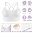 thumbnail image 3 of Ropa interior deportiva con espalda diagonal para mujer Correa acolchada Ropa interior de yoga de soporte medio adecuada para yoga fitness - adecuada para la circunferencia inferior del pecho 81-86cm Zhivalor BST3058706-2, 3 of 5