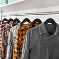 24 Pack Black Wooden Hangers With Rotating Hooks - Slim, Durable Coat & Suit Hangers For Closet Organization