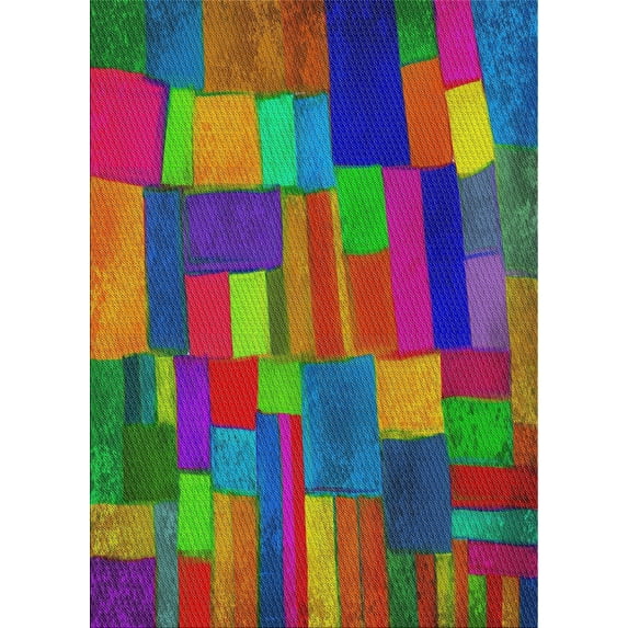 Ahgly Company Indoor Rectangle Patterned Dark Raspberry Purple Abstract Area Rugs, 6' x 9'