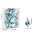 thumbnail image 3 of YIKA 12 Pack Plastic Christmas Tree Ornaments Metallic Electroplated Starfruit Shaped Hanging Baubles For Holiday Party Decor Christmas Decorations Christmas Decorations Indoor Light Blue, 3 of 6