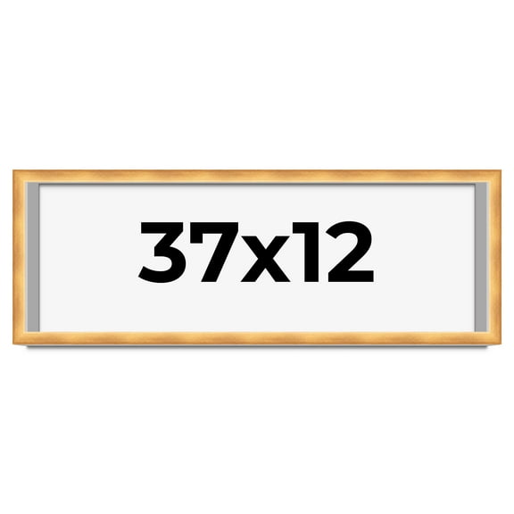 37x12 Shadow Box Bronze Cross-Brushed Display Frame | 1.625 Inches Deep Solid Wood | UV Resistant
