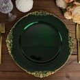 thumbnail image 3 of BalsaCircle 24 Hunter Green 13" Acrylic Round Charger Plates Embossed, 3 of 8