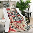 thumbnail image 2 of Big Ben Flannel Blankets Plush & Cozy Couch Blankets for Winter Autumn,40x50 Inch Decorative Bed Throw Blanket Christmas Birthday, 2 of 5