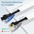 thumbnail image 4 of Cord Hider Wall for One Cord in Cord Covers for Wires on Wall Easy Install Cable Cover Wall Cable Raceway Hide Cords Cable Hider Cord Management Wall x Lin W.in H.in, 4 of 8