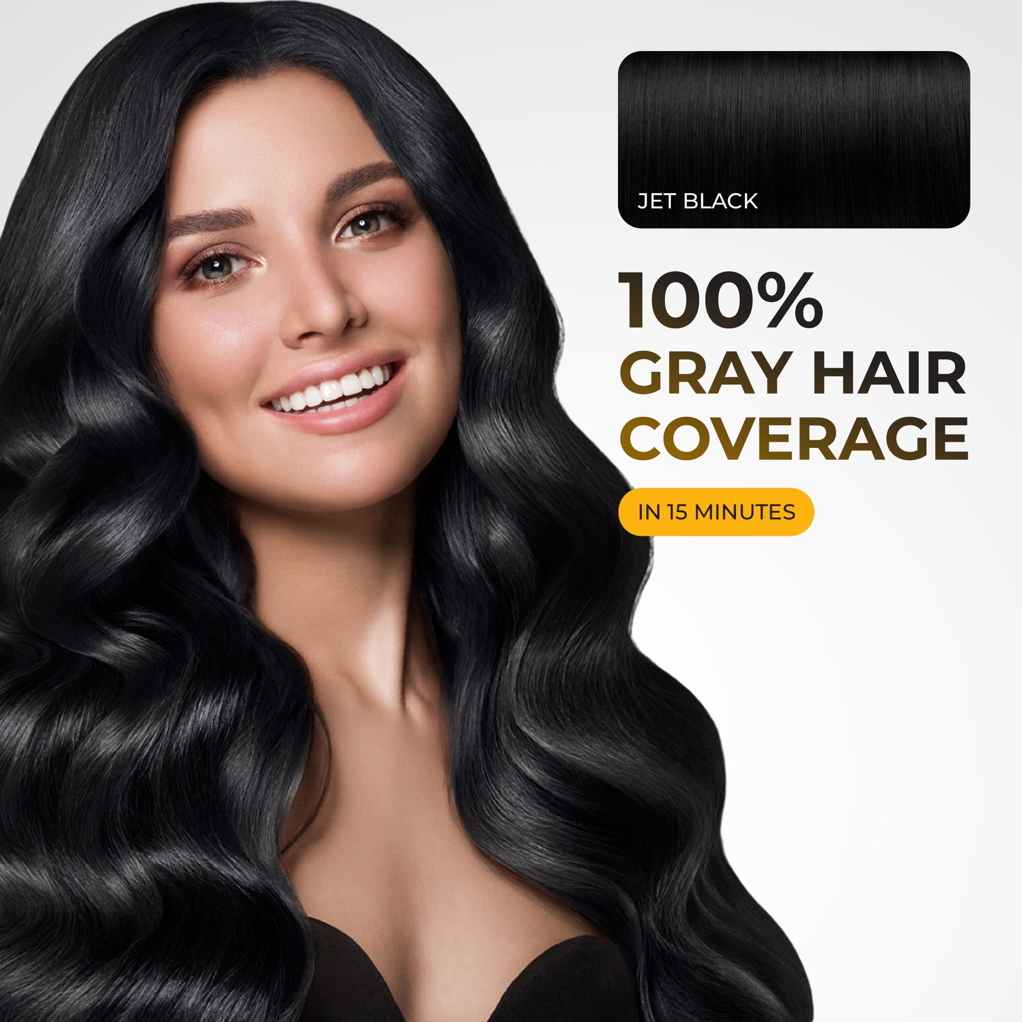 Abera Hair Dye Shampoo, Black Hair Color for Gray Coverage, Women & Men, Fade-Resistant, 10.1 fl oz