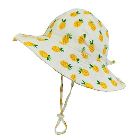 

YWDJ Summer Bucket Hat Fruit Print Outdoor Unisex Kid Kids Toddler Sun Beach Cap Yellow 46