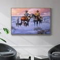 thumbnail image 2 of Sharin' Christmas with the Neighbors - Framed Gallery Wrapped Holiday Canvas - 25 x 37 - Natural Wood Frame, 2 of 9