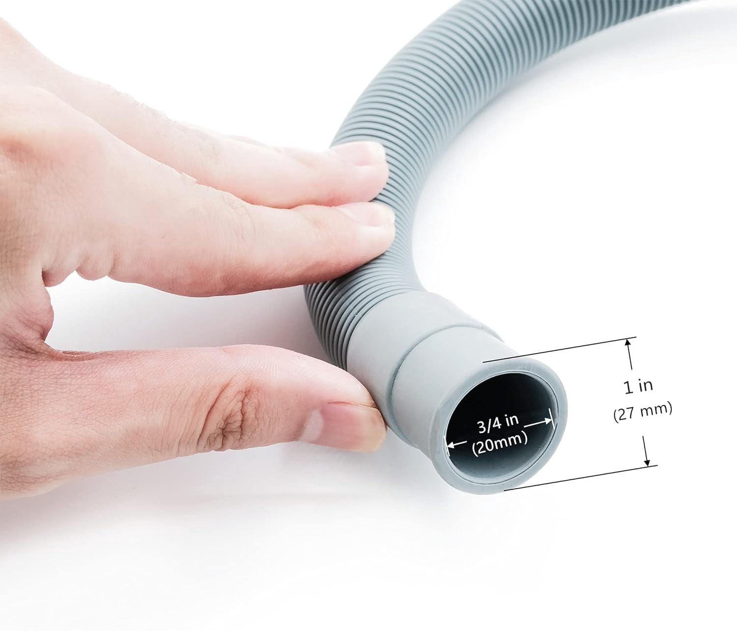 10ft Washing Machine Drain Hose, Universal Drain Hose Extension Kit for Washer, Dishwasher, Flexible Discharge Hose for LG/GE/Samsung, Fit up to 1-1/2 Inch Drain Outlets (10)