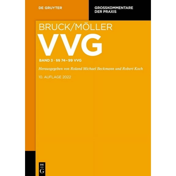 Großkommentare Der Praxis §§ 74-99 VVG, (Hardcover)