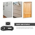 thumbnail image 3 of BEADCEST 1Pc Padlock Hasp Lock Black Stainless Steel Strong Door Clasp for General Security Needs, 3 of 8