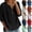 #03 Black, variant on Womens Embroidered 3/4 Sleeve Linen Shirts Plus Size Bohemian Gauze Tops 2026 Casual Trendy Blouse,L,#03 Orange