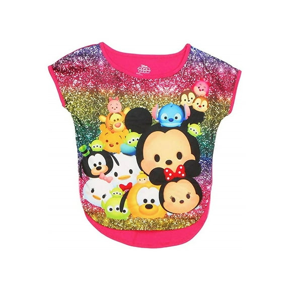 Disney Tsum Tsum Girls' Minnie Mouse & Friends Sublimated Top (Little Girls & Big Girls)