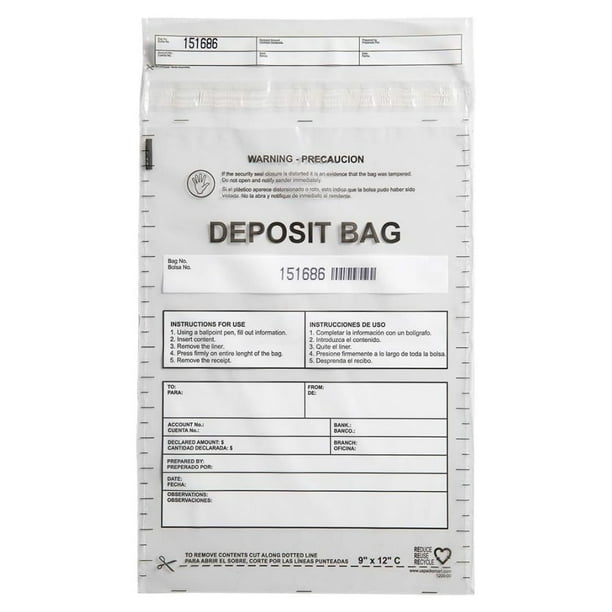 Bolsas de depósito US PACK SMART de plástico transparente de 9 x 12 cm, 100 unidades