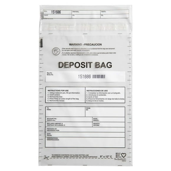 Bolsas de depósito US PACK SMART de plástico transparente de 9 x 12 cm, 100 unidades