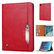 iPad 10.2 Case, Dteck Folio Case for iPad 8th Generation / iPad 7th Gen / iPad Air (2019) / iPad Pro 10.5 with Built-in Pencil Holder, Premium Leather Auto Sleep/Wake Smart Case w/ Card Slots, Red