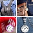 thumbnail image 4 of 2 Relojes de Enfermera para Mujer, Reloj de Bolsillo de Cuarzo con Hebilla de Llave, Clip de Reloj Digital Colgante para Enfermeras, Médicos, Color Negro, 4 of 5