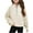 Beige, variant on Tumotour Pullover Sweatshirts For Girls Half Zip Long Sleeve Crew Neck Thumb Hole Kangaroo Pocket Drop Shoulder Tunic Tops Casual Solid Color Loose Fit Lightweight Kids Cute Sweatshirts