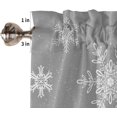 thumbnail image 5 of Christmas Kitchen Valances for Windows Christmas Grey Snowflakes 54" W x 18" L Window Valances Rod Pocket Short Curtains for Bathroom, Living Room, Bedroom, Farmhouse, Cafe, 5 of 6