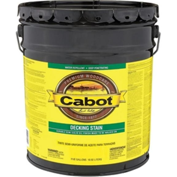 Cabot 17406 5 Gallon- Neutral Base Semi Solid Deck & Siding Stain Oil Modified Resin