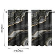 thumbnail image 3 of Vintage Black Marble Tier Kitchen Curtains for Bathroom Living Rod Pocket Window Drapes 28"x39" 2 Panels Window Treatment Tiers, 3 of 4