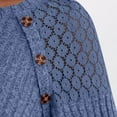 thumbnail image 5 of Long Sleeve Blouse for Women Lace Long Sleeved Round-Neck Solid Color Patchwork T-Shirt Pullover Blouse Blue XL,Womens Tops, 5 of 5