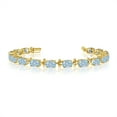 thumbnail image 1 of 14K Yellow Gold Oval Aquamarine Bracelet, 1 of 3