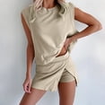 thumbnail image 4 of Mohiass Athletic Sets for Women Skirt/Skort Sets Women 2 Piece Outfits Travel Tank Top Lined Split Summer Lounge Set 2 Pieces Khaki XL, 4 of 8