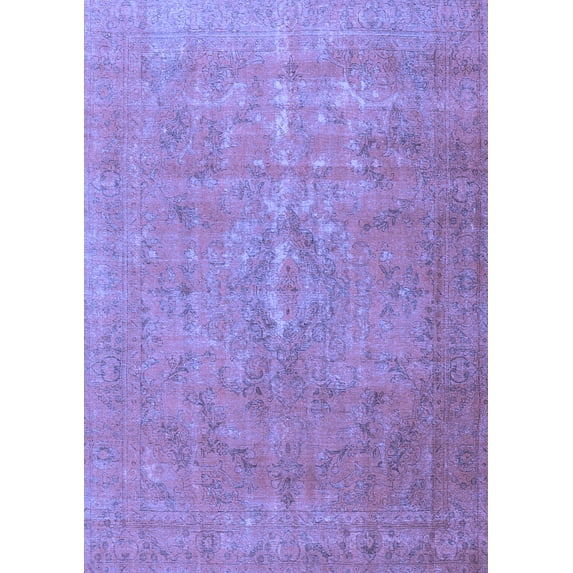 Ahgly Company Machine Washable Indoor Rectangle Persian Blue Traditional Area Rugs, 3' x 5'