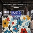 thumbnail image 3 of High Precision Body Weight Scale Smart Bathroom Scales with Large LCD Display(400lbs),Decorative for Bedroom-Groovy Floral Pattern On White Background, 3 of 4