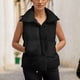 thumbnail image 4 of Gibobby Chaleco dama, Chaleco corto con cuello alto para mujer, sin mangas, ligero(Negro,G), 4 of 5