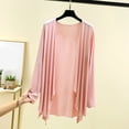 thumbnail image 2 of Rggeeun Lightweight Cardigans for Women Long Cardigans Open Front Long Sleeve Casual Outerwear Soft Fall Clothes Everyday Wear Leisure,Pink,XL, 2 of 4