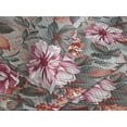 thumbnail image 3 of Ambesonne Floral Quilted Coverlet 3 Pcs, Flowers Monochrome Leaves, King Size, Raspberry and Dark Green, 3 of 4
