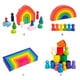 thumbnail image 5 of Bewildely Bloques de construcción de de juguete, juguete con forma de arcoíris, juguetes portátiles de educación temprana para niños, Juguetes de construcción No.02, 5 of 6