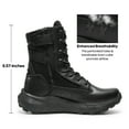 thumbnail image 3 of NORTIV 8 Men's Breathable Tactical Military Work Boots Side Zipper Leather Lightweight Hiking Motorcycle Combat Boots 8 Inches, 3 of 7