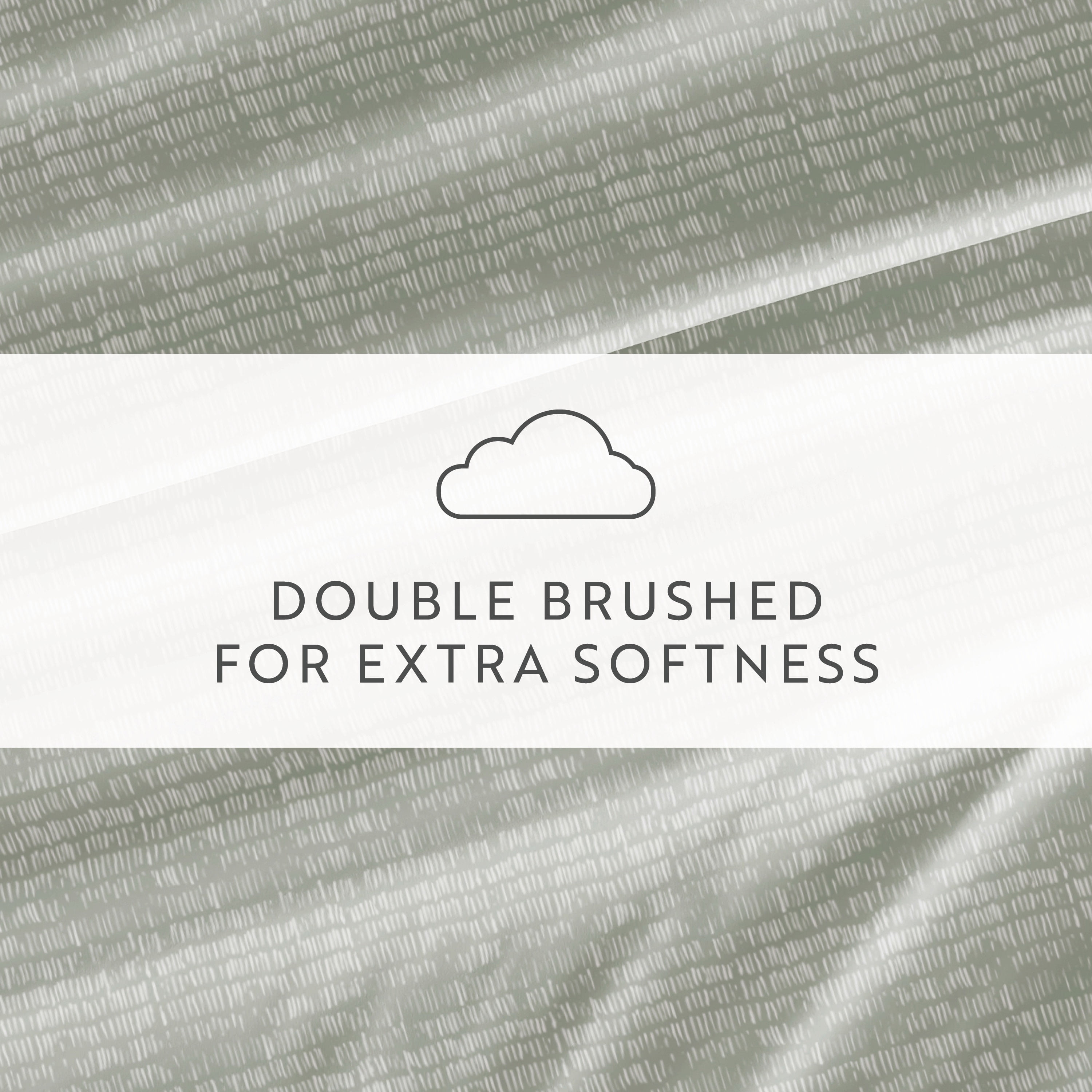 Noble Linens 4 Piece Pattern Microfiber Bed Sheets Set, Dashed Lines Green Mist , Cal King