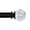 Matte Black, variant on 1" Single Curtain Rod Set with Faceted Crystal Sphere Finial