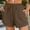 Qr1_café, variante sur Meichang Shorts de Plage en Lin pour Femmes Taille Haute Jambes Larges Décontractés Été Coupe Ample à Enfiler avec Poches