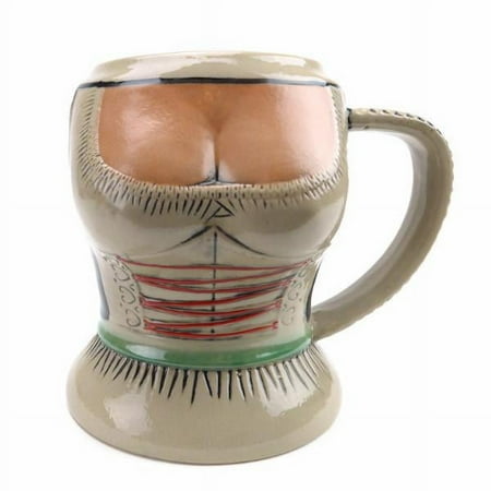 

Oktoberfest Haus German Lady Dirndl Ceramic Beer Stein - with Metal Lid Gift for Beer Lovers - 0.55 Liter