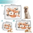thumbnail image 2 of Washable Pet Pee Pads with Super Absorbent Reusable Training Pads for Dogs & Cats Orange and White Flowers and Pumpkins, 2 of 6