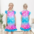 thumbnail image 4 of Jurebecia 2 Pcs Summer Girl Unicorns Nightgown Mermaids Cartoon Pajamas Dress for Kids Teenager Night Dress Baby Nightdress Cute Children Clothing 3-4 Years 110 CM, 4 of 9