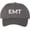 Chacoal/White, variant on EMT Embroidered Text Baseball Cap | Emergency Medical Technician Paramedics Professional Hat | Structured (Black/Gold)