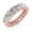 Rose Gold, variant on Jasmine - 4 Carat Oval Cut Diamond Eternity Band