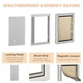 thumbnail image 5 of PawHut 2 Way Dog Door, Aluminum Doggy Pet Flap for Wall, Fast Installation, Magnetic Closure, Locking Panel, Weather Resistant, Insulating, Weight Limit 55 lbs, 5 of 8