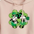 thumbnail image 3 of Disney - Mickey Minnie Shamrock - Juniors Cropped Pullover Hoodie, 3 of 5