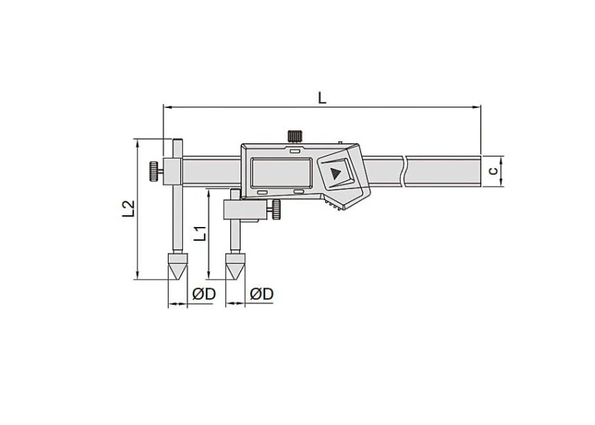 1192-150A Digital Offset Centerline Caliper Range 10-150mm/0.4-6"INSIZE