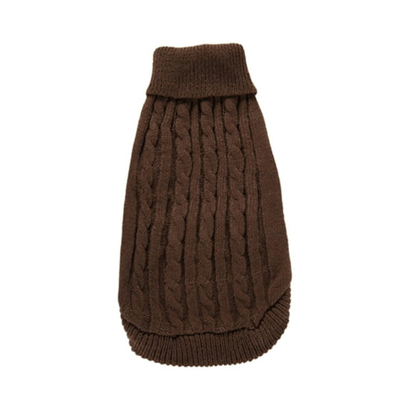 YUEHAO Dog Clothes for Small Dogs Pet Dog Cat Knitted Jumper Winter Warm Sweater Puppy Coat Jacket Clothes Costume Pet Supplies for Dogs (Coffee, L)